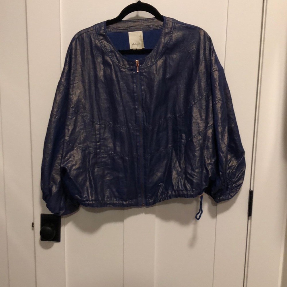 Shiny bubble denim jacket